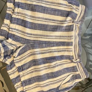 Blue and white flowy shorts